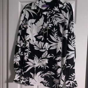 Ralph Lauren Black and White Casual Button Down Shirt